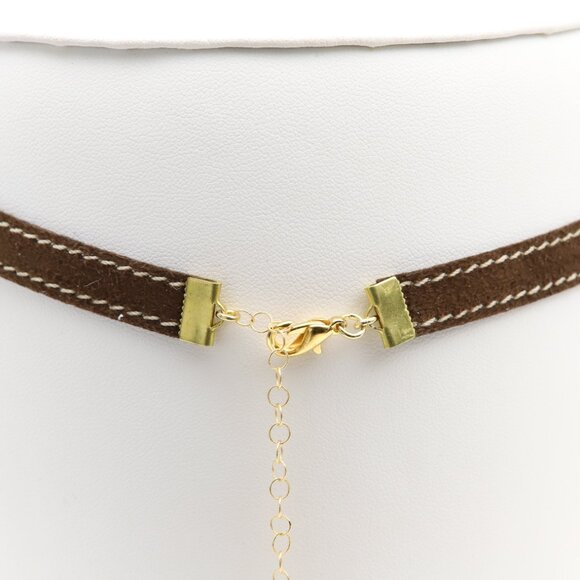 Brown Choker Adjustable Garment Lace Chokers  (#14) - Picture 8 of 9